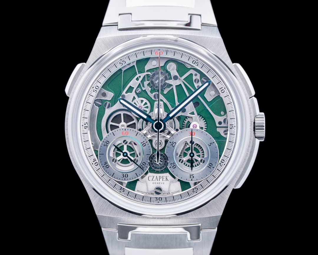 Czapek & Cie Antarctique Rattrapante SS Green Skeleton Dial LIMITED