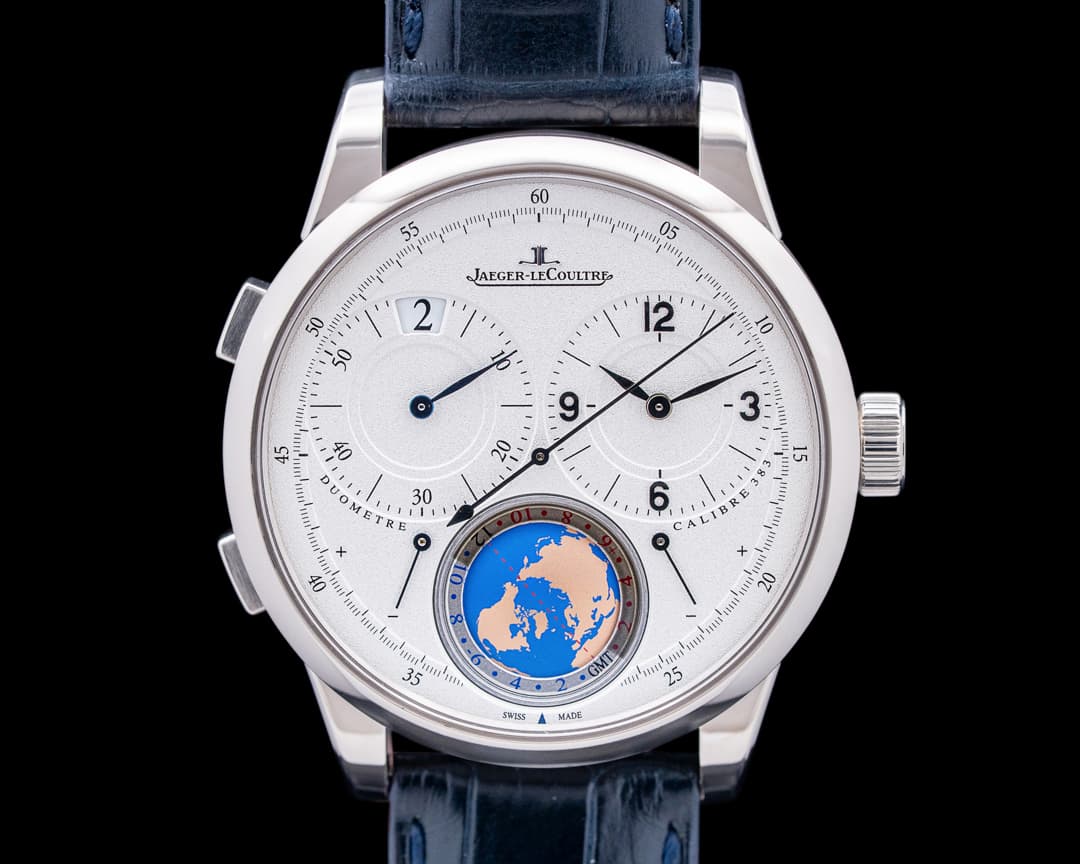 Image of Jaeger-LeCoultre Duometre Unique Travel Time 18K White Gold Silver Dial LIMITED