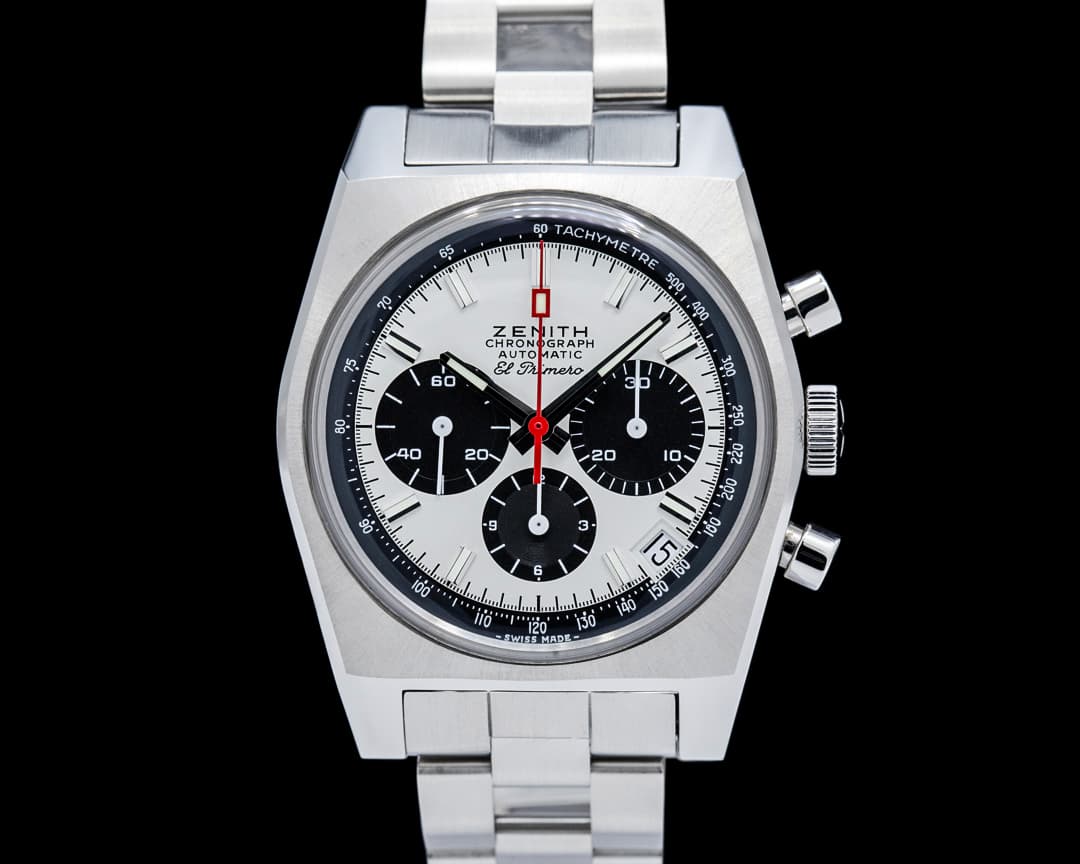 Zenith El Primero A384 Revival "50th Anniversary" SS White Panda Dial