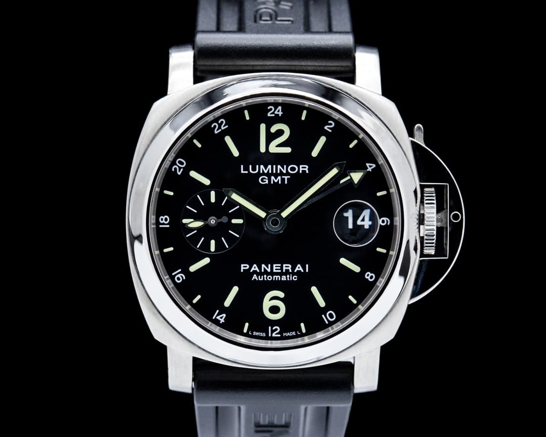 Image of Panerai PAM00244 Luminor GMT SS Black Dial