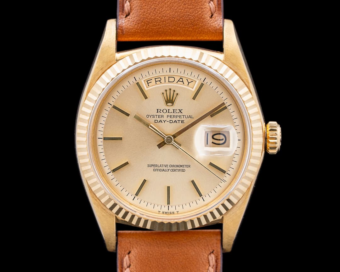 Rolex 1803 Day-Date 18K Yellow Gold Champagne Dial Circa. 1969