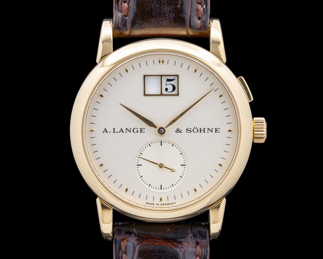 A. Lange & Söhne 105.021 Saxonia Big Date 18K Yellow Gold Champagne Dial