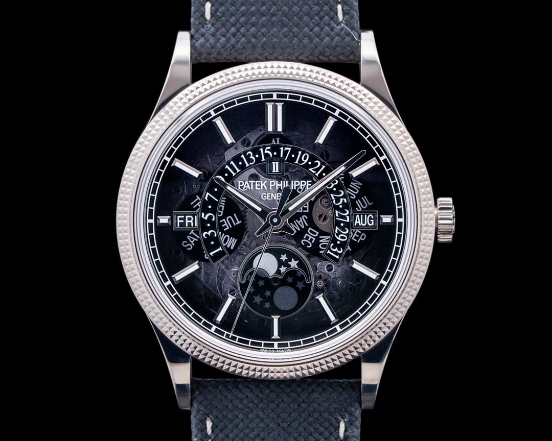 Image of Patek Philippe 6159G Retrograde Perpetual Calendar 18K White Gold Black Dial 2026