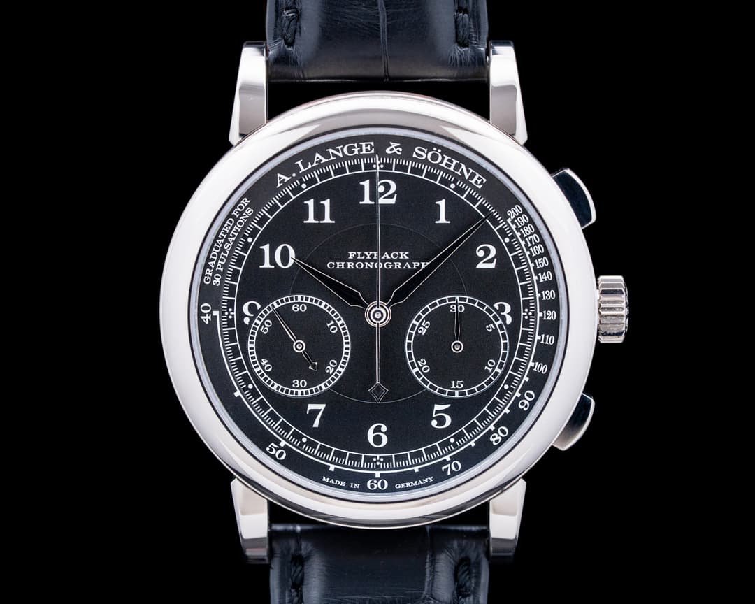 A. Lange & Söhne 414.028 1815 Chronograph 18K White Gold Black Dial