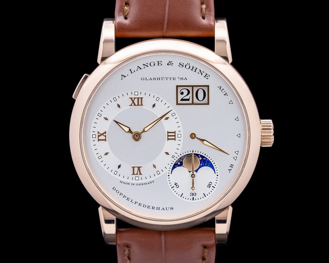 Image of A. Lange & Söhne 192.032 Lange 1 Moon Phase 18K Rose Gold Silver Dial