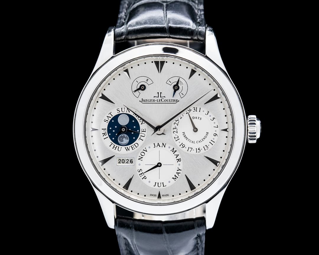 Jaeger-LeCoultre Q1618420 Master Eight Days Perpetual SS Silver Dial