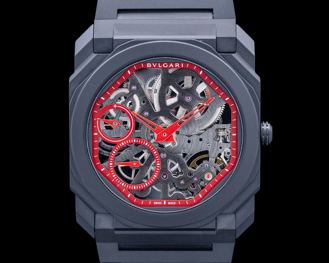 Bulgari 103527 Octo Finissimo Ceramic Skeleton Red Dial