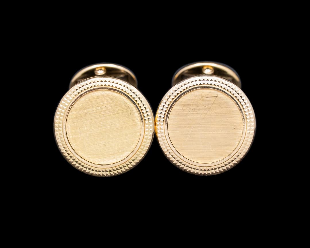 Patek Philippe Calatrava Hobnail Cufflinks 18K Yellow Gold