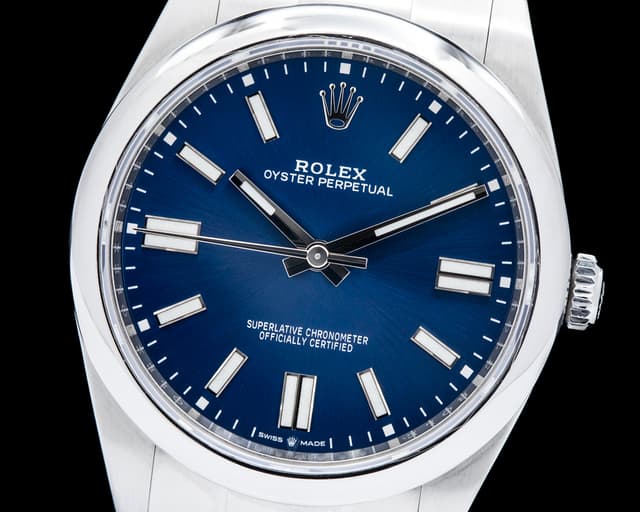 Rolex 124300 Oyster Perpetual 41 SS Blue Dial 124300 for Sale ...