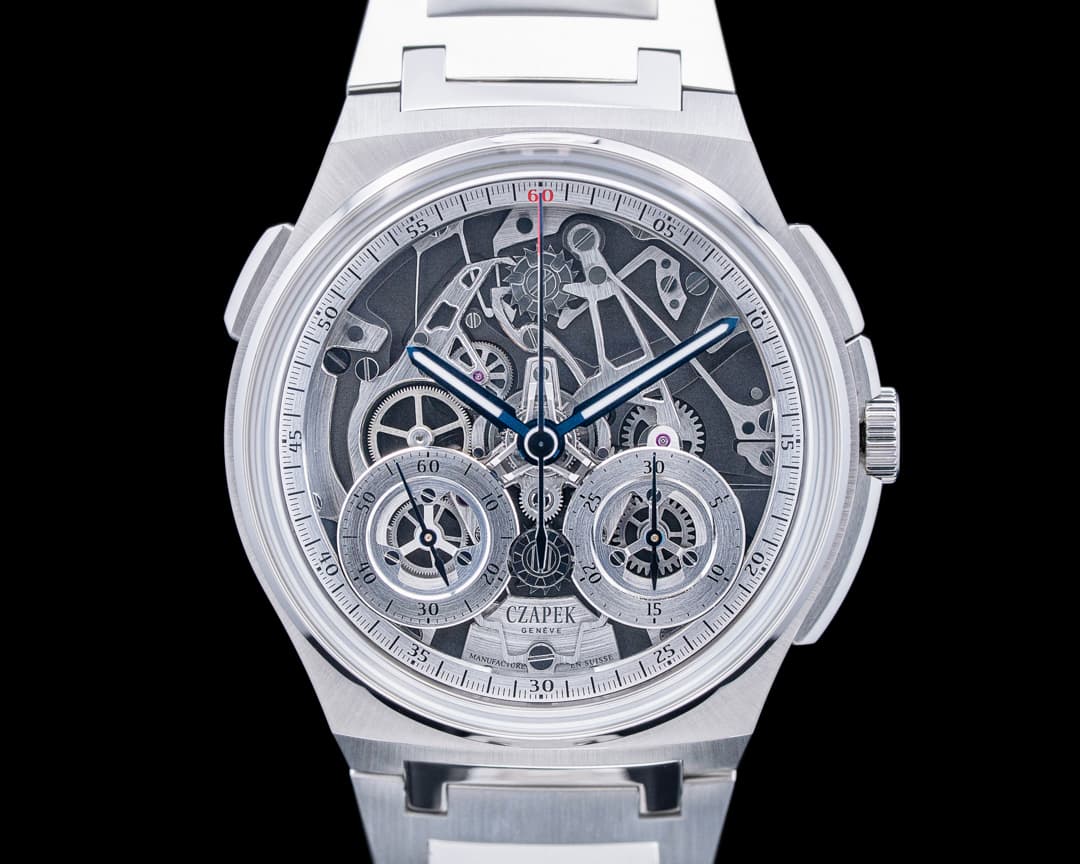 Image of Czapek & Cie Antarctique Rattrapante SS Skeleton Dial LIMITED