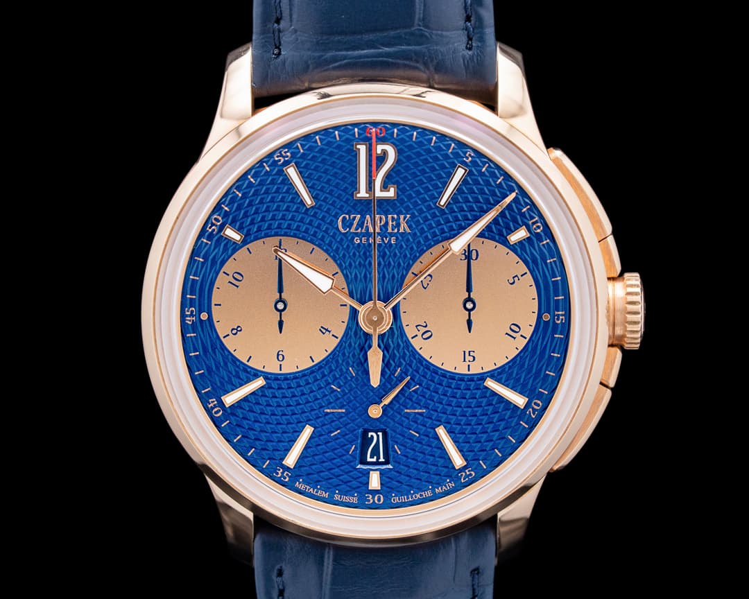 Image of Czapek & Cie Faubourg de Cracovie Ocean d'Or Rouge 18K RG Blue Dial PROTOTYPE RARE