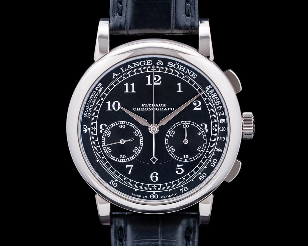 A. Lange & Söhne 414.028 1815 Chronograph 18K White Gold Black Dial