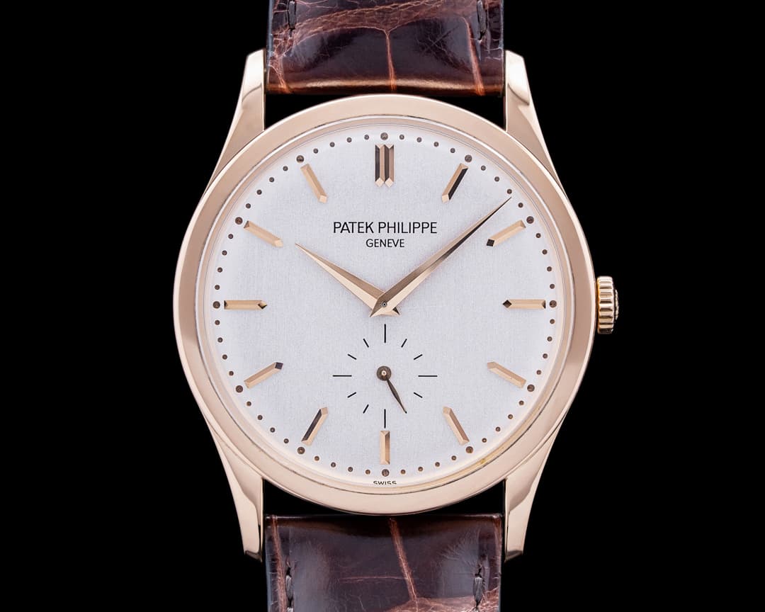 Patek Philippe 5196R Calatrava Manual Wind 18K Rose Gold Silver Dial