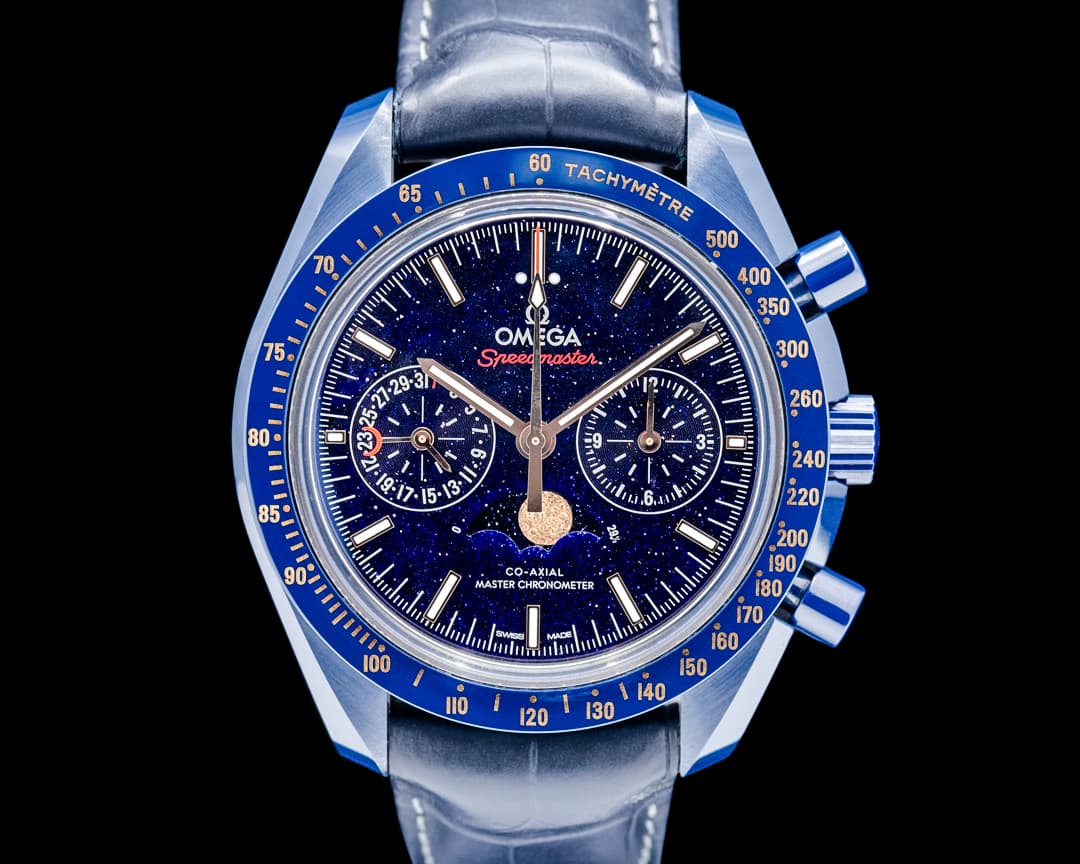 Omega Speedmaster Moonphase "Blue Side of the Moon" Ceramic Blue Dial