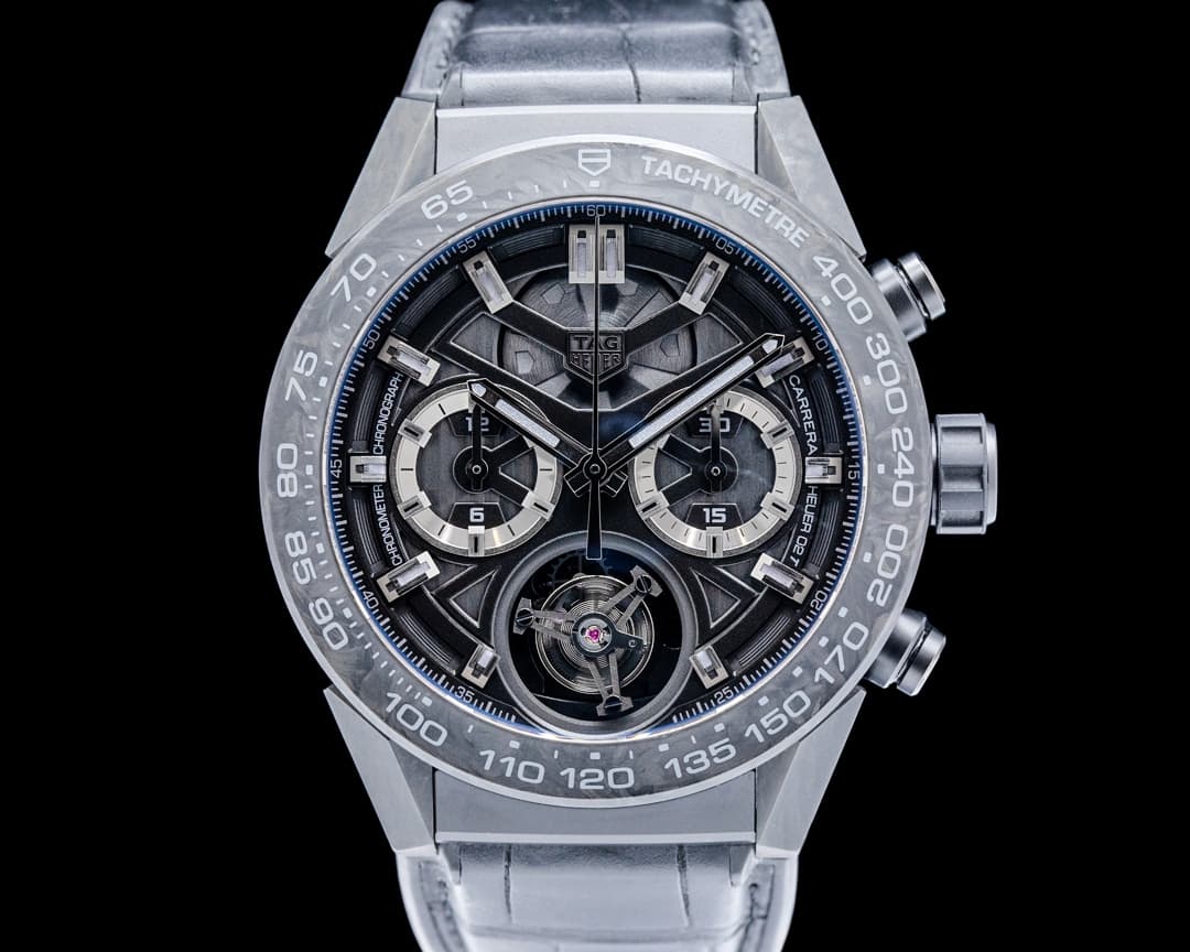 TAG Heuer Carrera Chronograph Tourbillon Titanium Carbon Skeleton Dial LIMITED