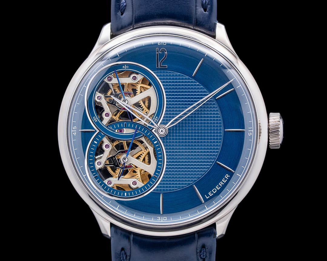 Image of Lederer Central Impulse Chronometer 44 18K White Gold Deep Blue Dial LIMITED