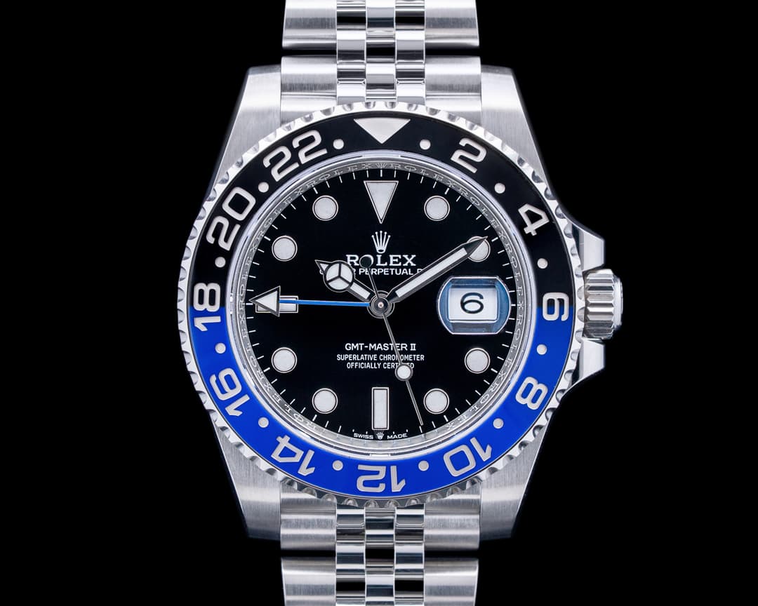 Rolex 126710BLNR GMT-Master II "Batgirl" Jubilee SS Black Dial