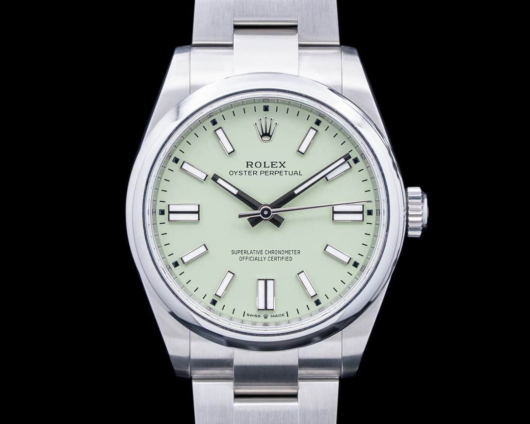 Rolex 134300 Oyster Perpetual SS Pistachio Green Dial 2025