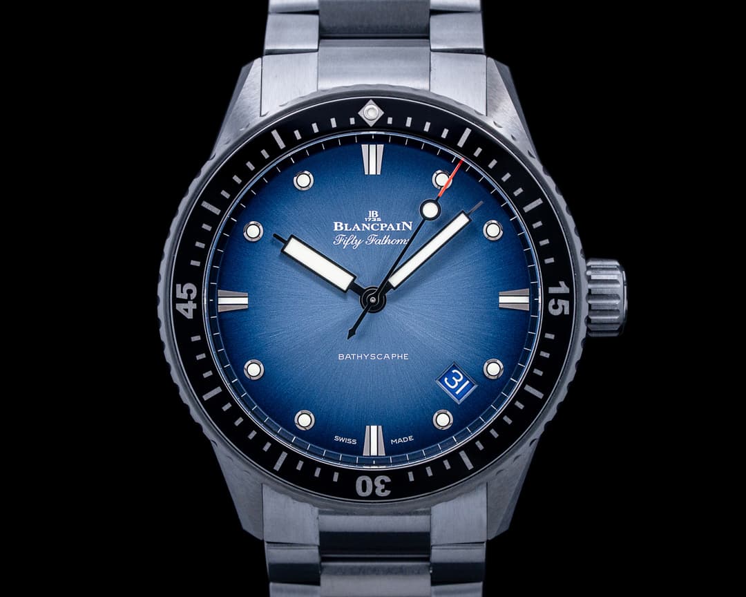 Blancpain 5000A Fifty Fathoms Bathyscaphe Ceramic Blue Dial
