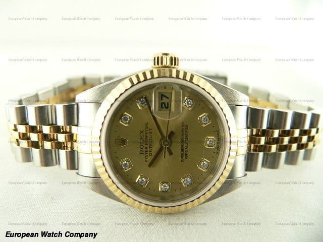 Rolex Datejust 2t Lady champagne