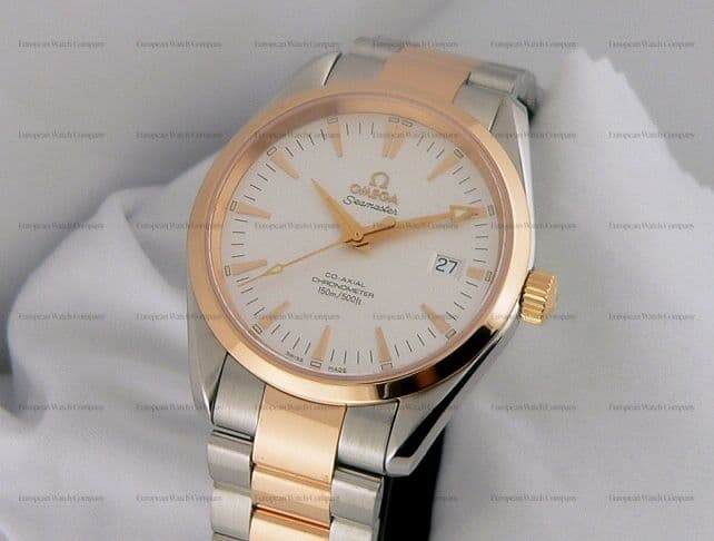 Omega Aqua Terra SS/18K Rose