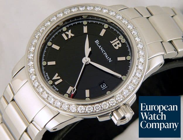 Image of Blancpain 2102 SS/SS 
Diamond Bezel.
Black Dial