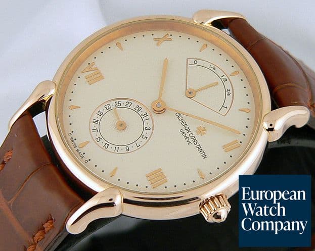 Image of Vacheron Constantin Historique Fancy Lugs Rose power reserve
