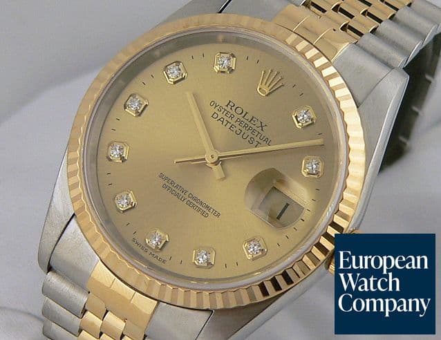 Image of Rolex Datejust 2T Diamond Markers Jubilee
(1997)