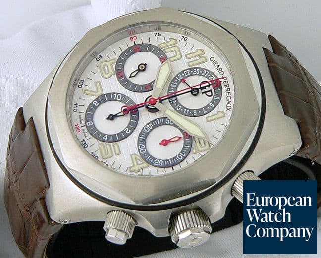 Image of Girard Perregaux Laureato EVO3 Chrono SS/Strap White Dial
