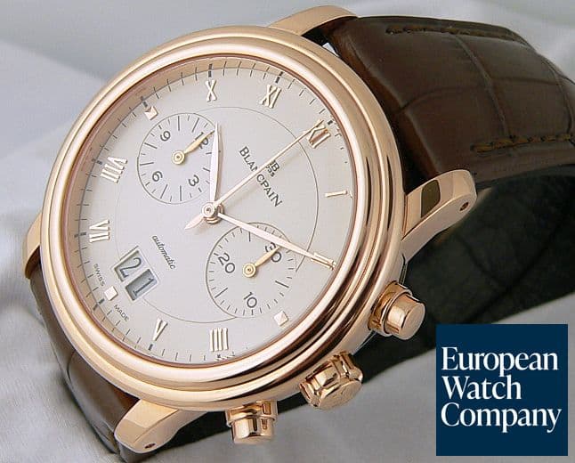 Image of Blancpain Villeret Chrono Big Date Rose