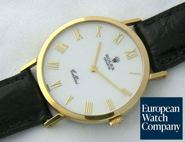 Image of Rolex Cellini White Dial Yellow Gold