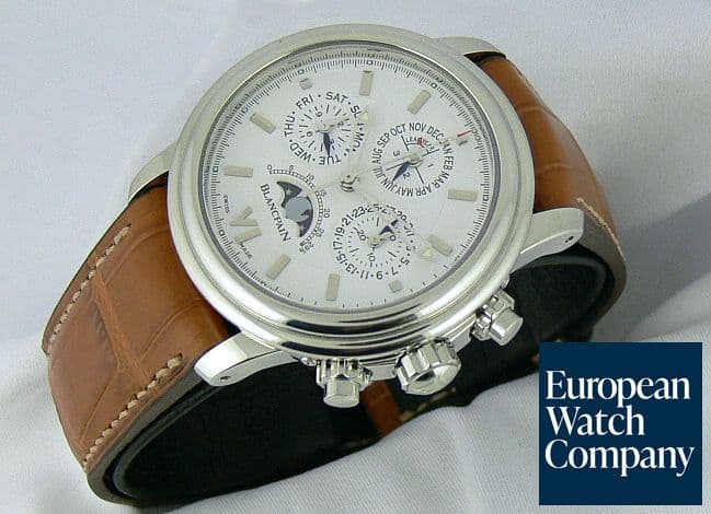 Image of Blancpain 2585 QP Chrono Steel
White Dial