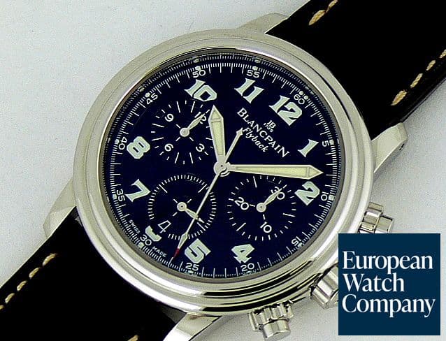 Image of Blancpain Flyback Black Dial Strap