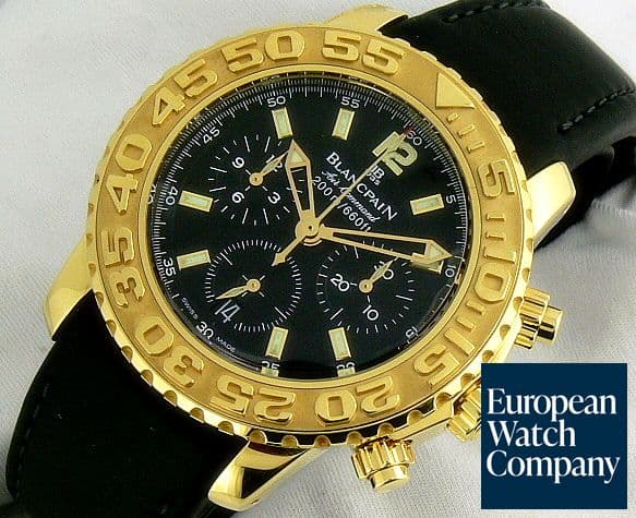 Image of Blancpain Air Command Yellow Gold Black Dial