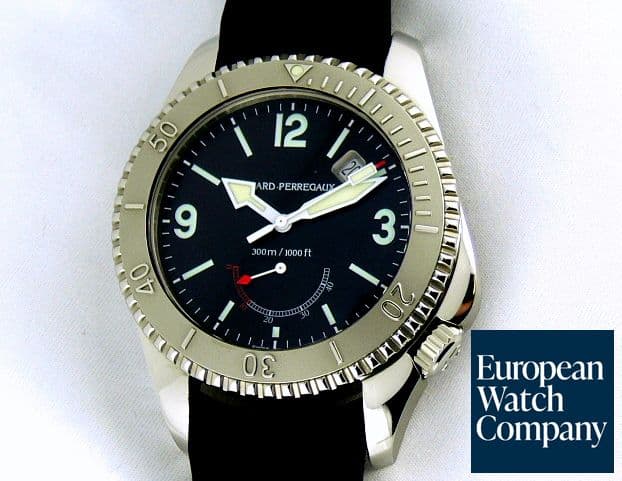Image of Girard-Perregaux Sea Hawk II SS/Rubber Black Dial