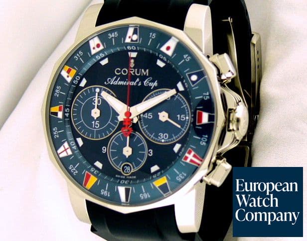Image of Corum Admiral's Cup Chrono Blue Dial/Rubber Strap