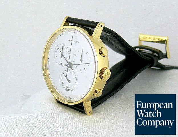 Image of Georg Jensen PEDRO Henning Koppel Chrono Quartz
White Dial 18k Yellow Gold