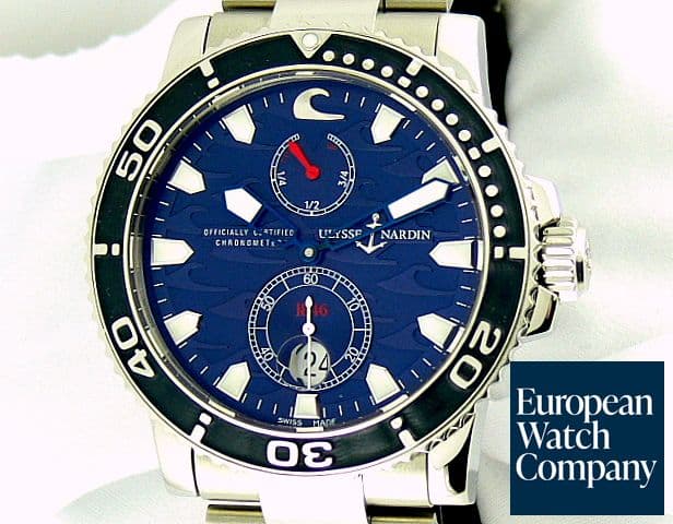 Image of Ulysse Nardin Marine Blue Surf Limited Edition Bracelet/Rubber 