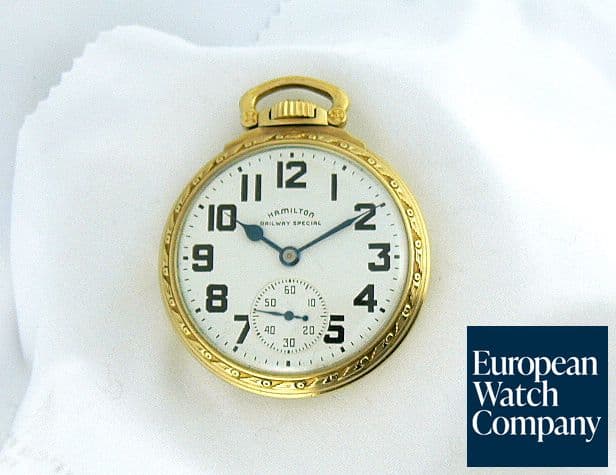 Image of Hamilton Railroad 10k Gold Filled
Pocket Watch