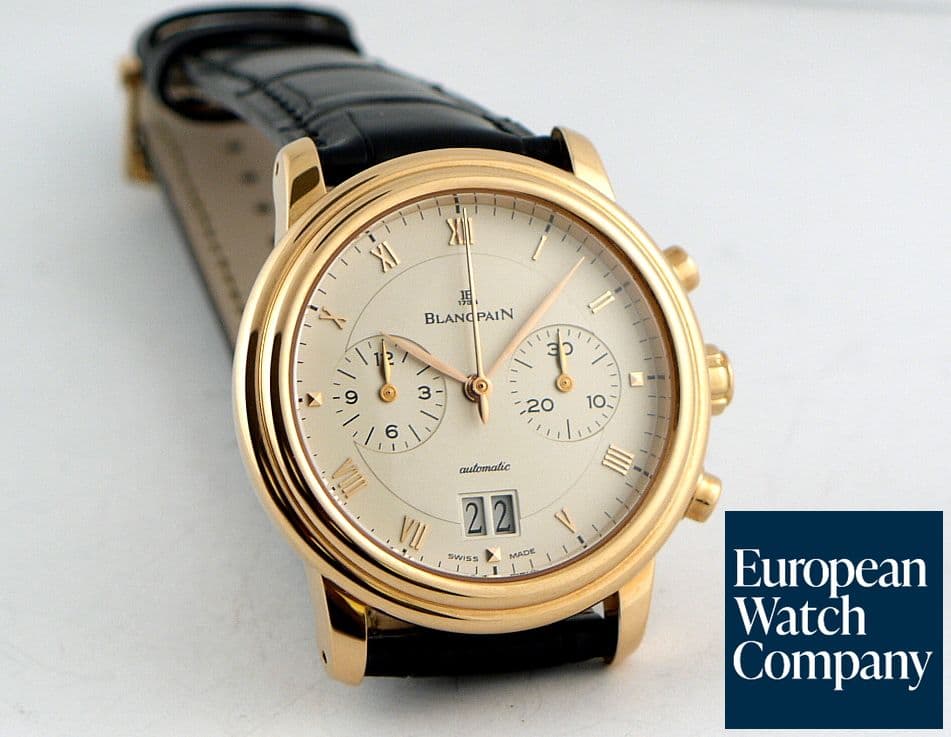 Image of Blancpain Villeret Chrono Big Date Rose