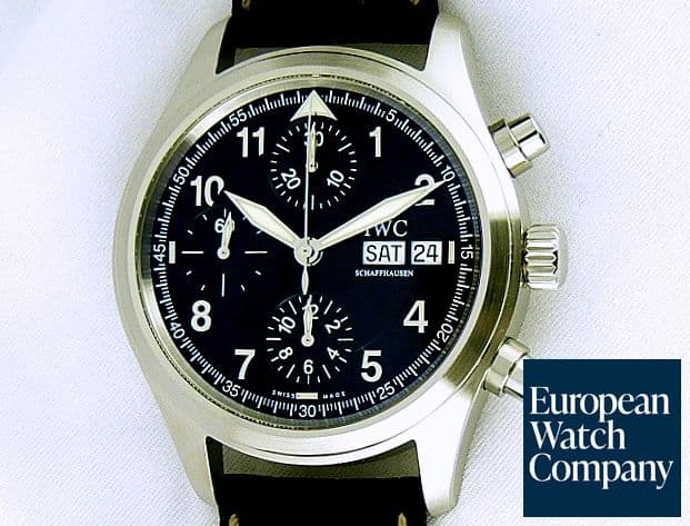 Image of IWC Fliegeruhr Spitfire Chrono Auto Black Dial