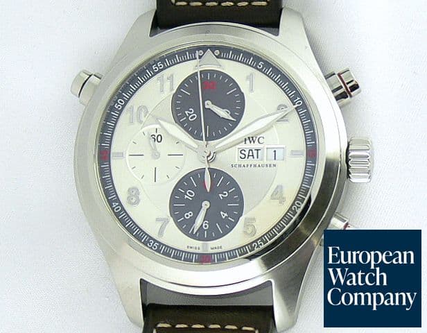 Image of IWC Doppel Spitfire Silver/Grey Dial 