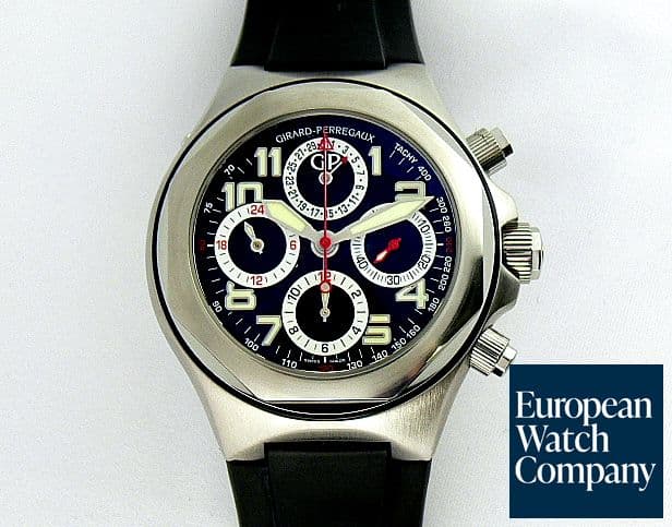 Image of Girard Perregaux Laureato EVO3 Chrono SS Rubber Black Dial
