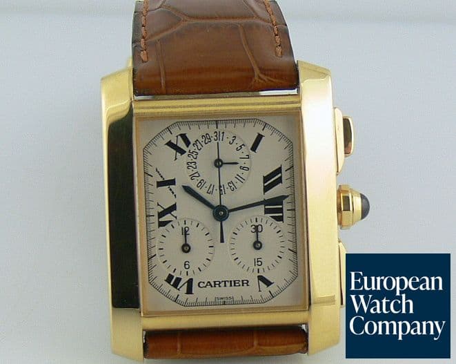 Image of Cartier Tank Francaise Chrono Quartz YG/Strap