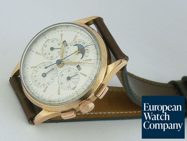 Image of Universal Geneve Tri-Compax Rose Gold Moon Chrono