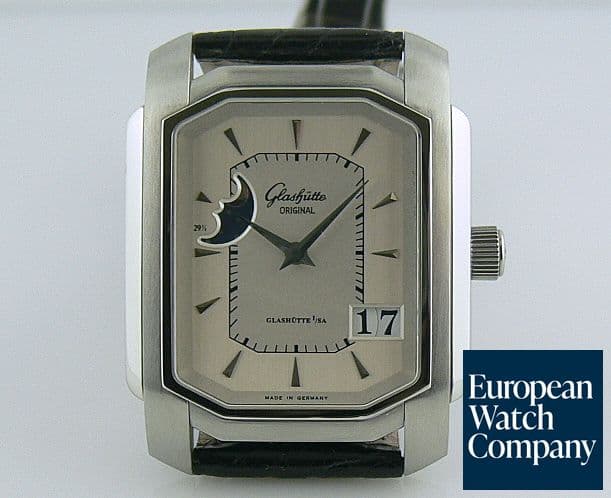 Image of Glashutte Original Senator Karree Date Moon SS/Strap