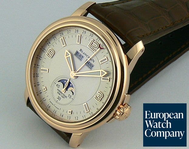 Image of Blancpain Large Triple Date Moon Rose