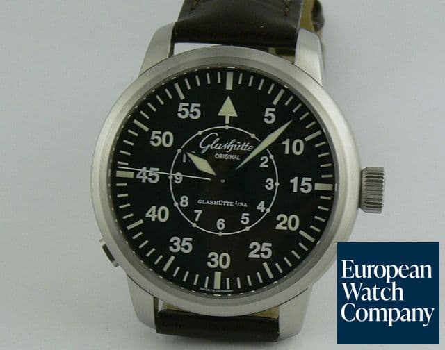 Image of Glashutte Original Senator Aviator Auto SS/Strap