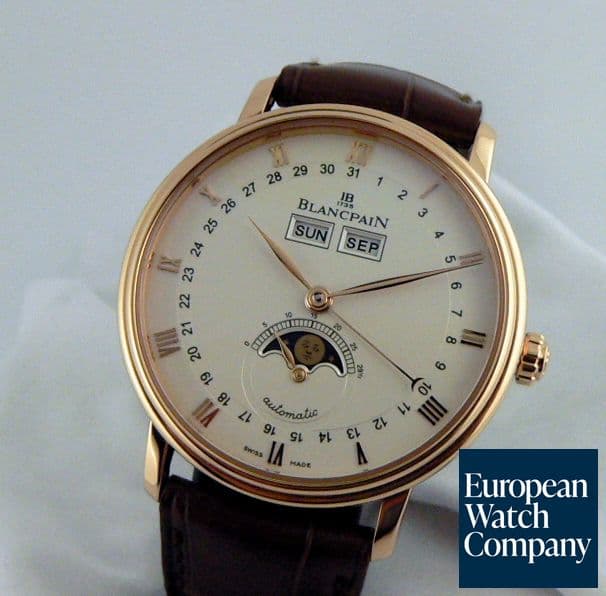 Image of Blancpain Villeret 3 Date Moon Rose Gold