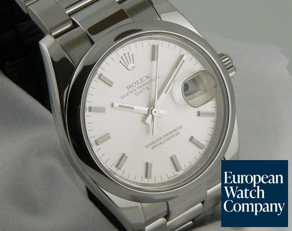 Image of Rolex Date Silver Dial SS/SS